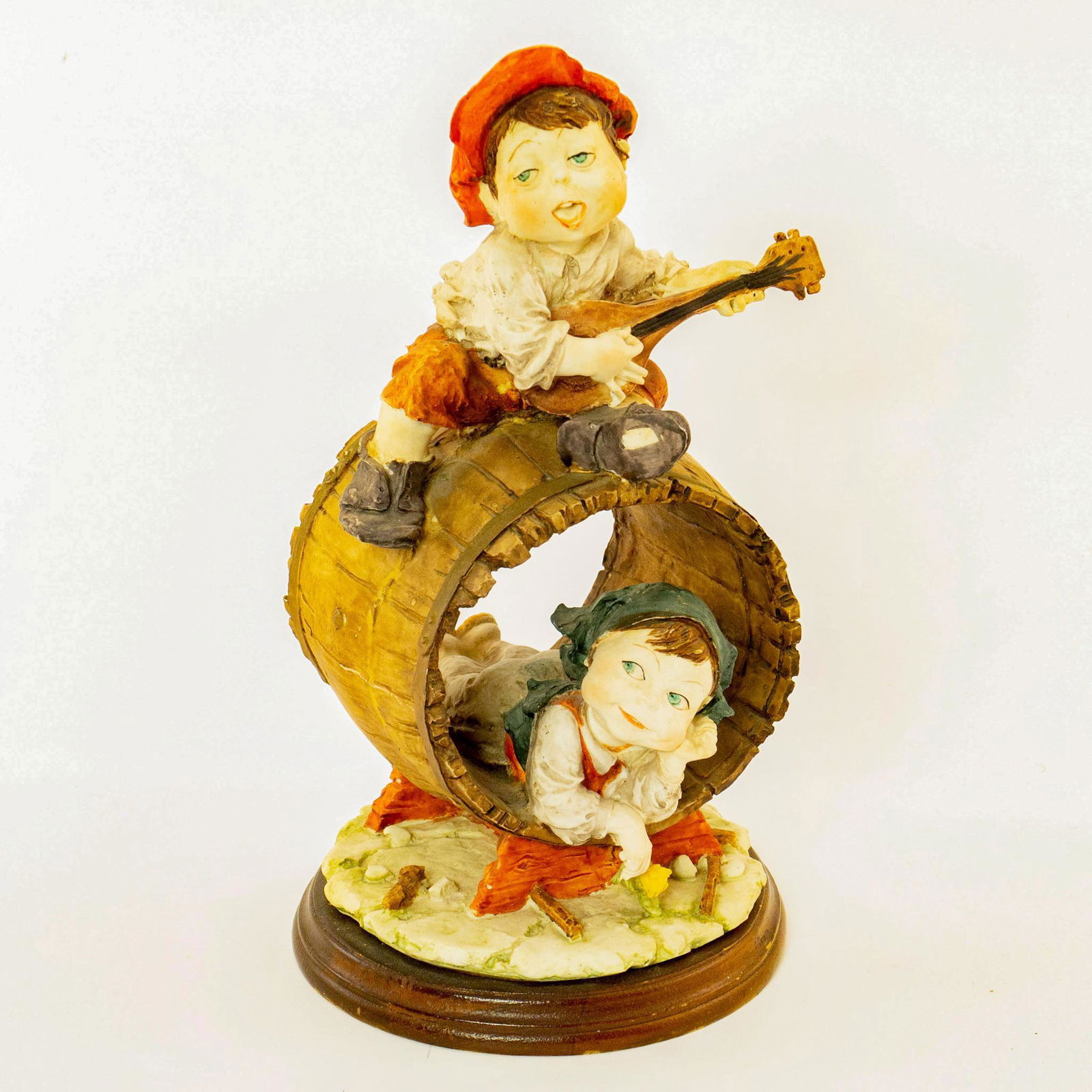 Style of Capodimonte Figurine Grouping, The Barrel (1 of 4)
