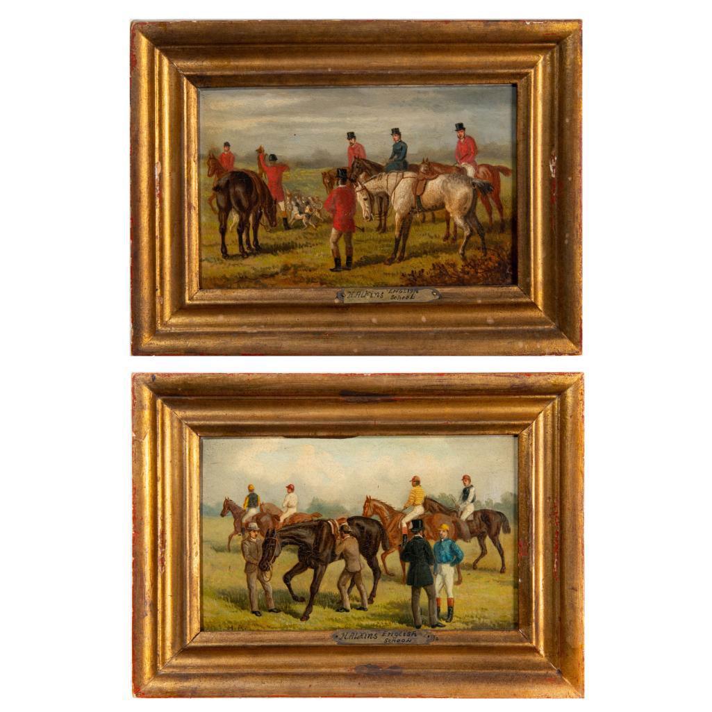 2 Framed H. Alkins, Oil on Board, English School (1 of 8)