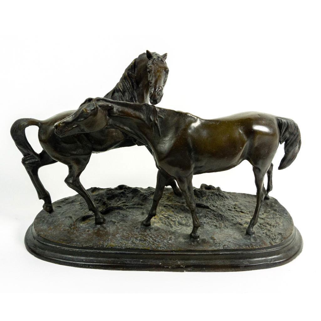 Bronze Sculpture, After P. J. Mene, L'Accolade (1 of 6)