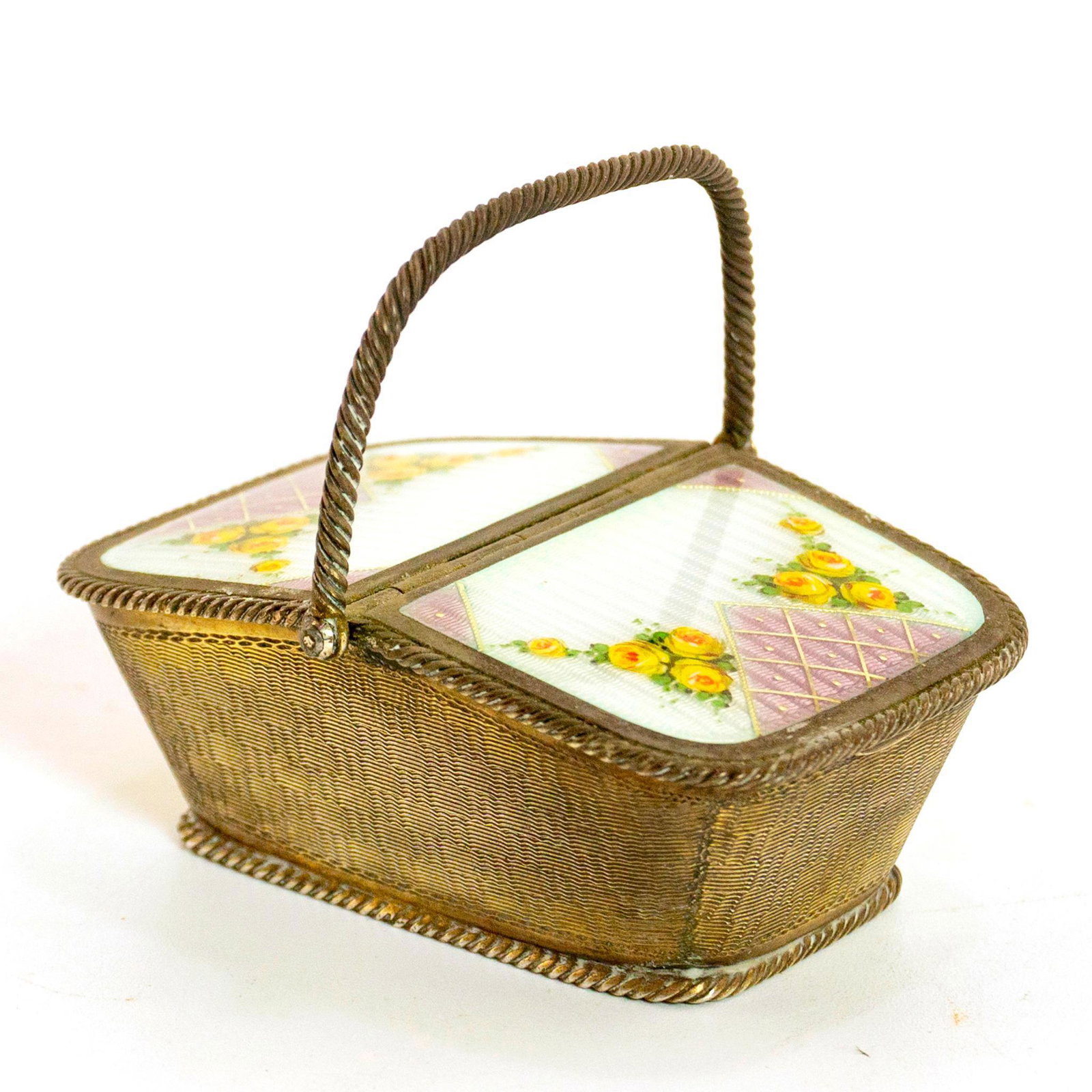 Vintage Sterling Silver Floral Trinket Box (1 of 4)