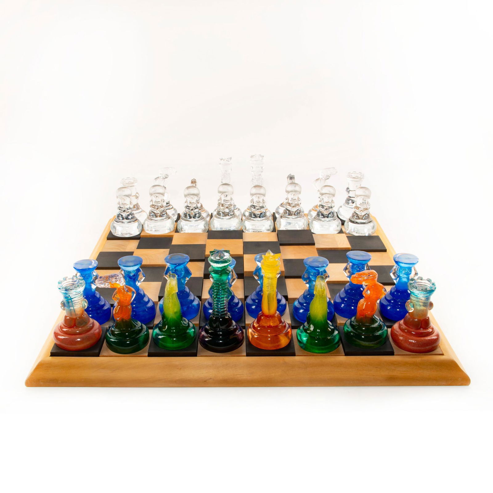 Kosta Boda Glass Multi Colored Chess Set (1 of 11)
