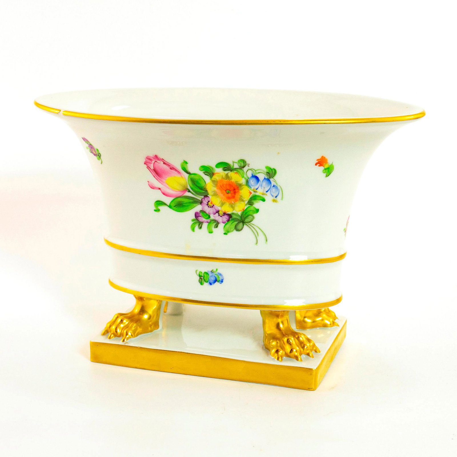 Herend Printemps Claw Footed Vase on Base (1 of 6)