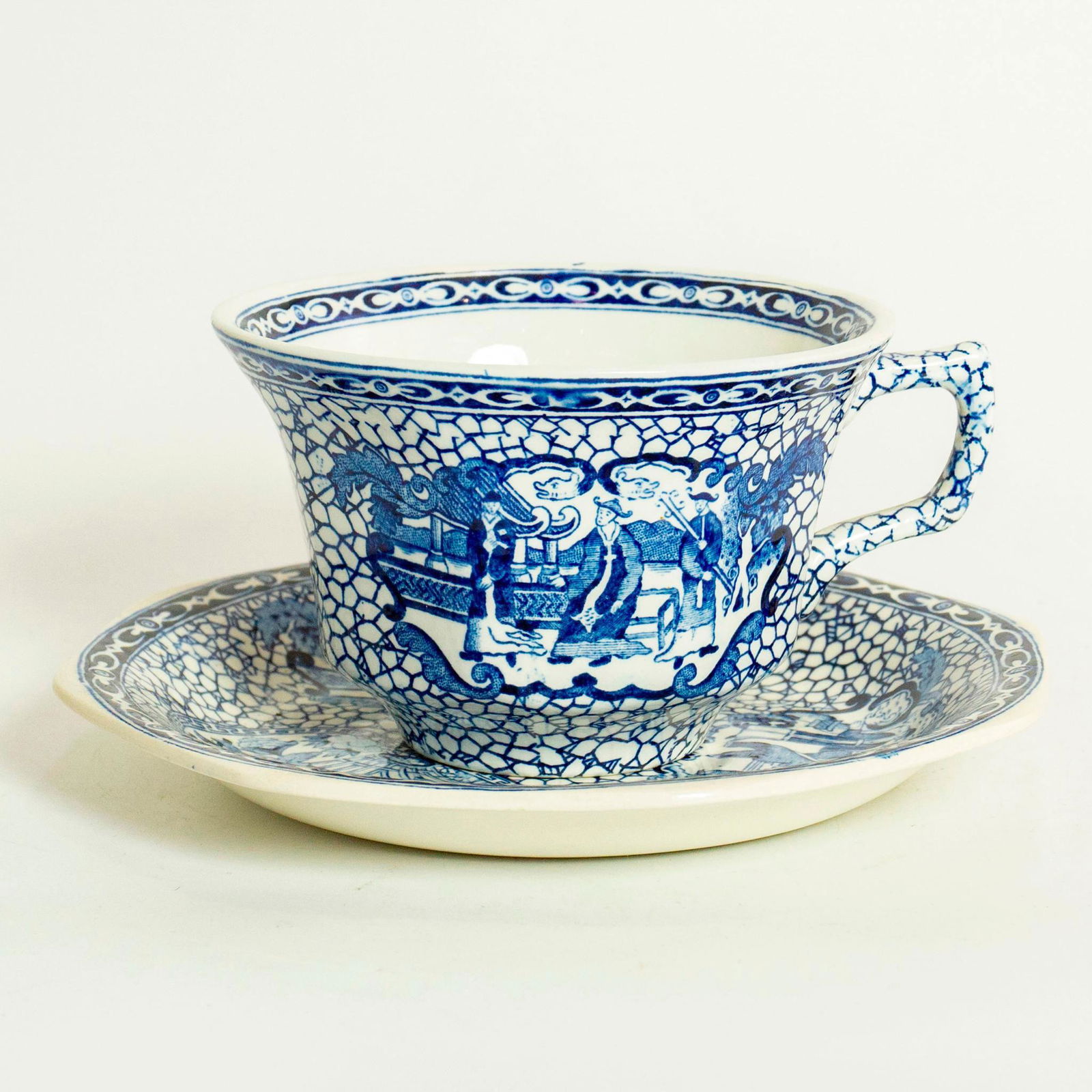 William Adams Staffordshire Cup/Saucer Set , Chinese (1 of 7)