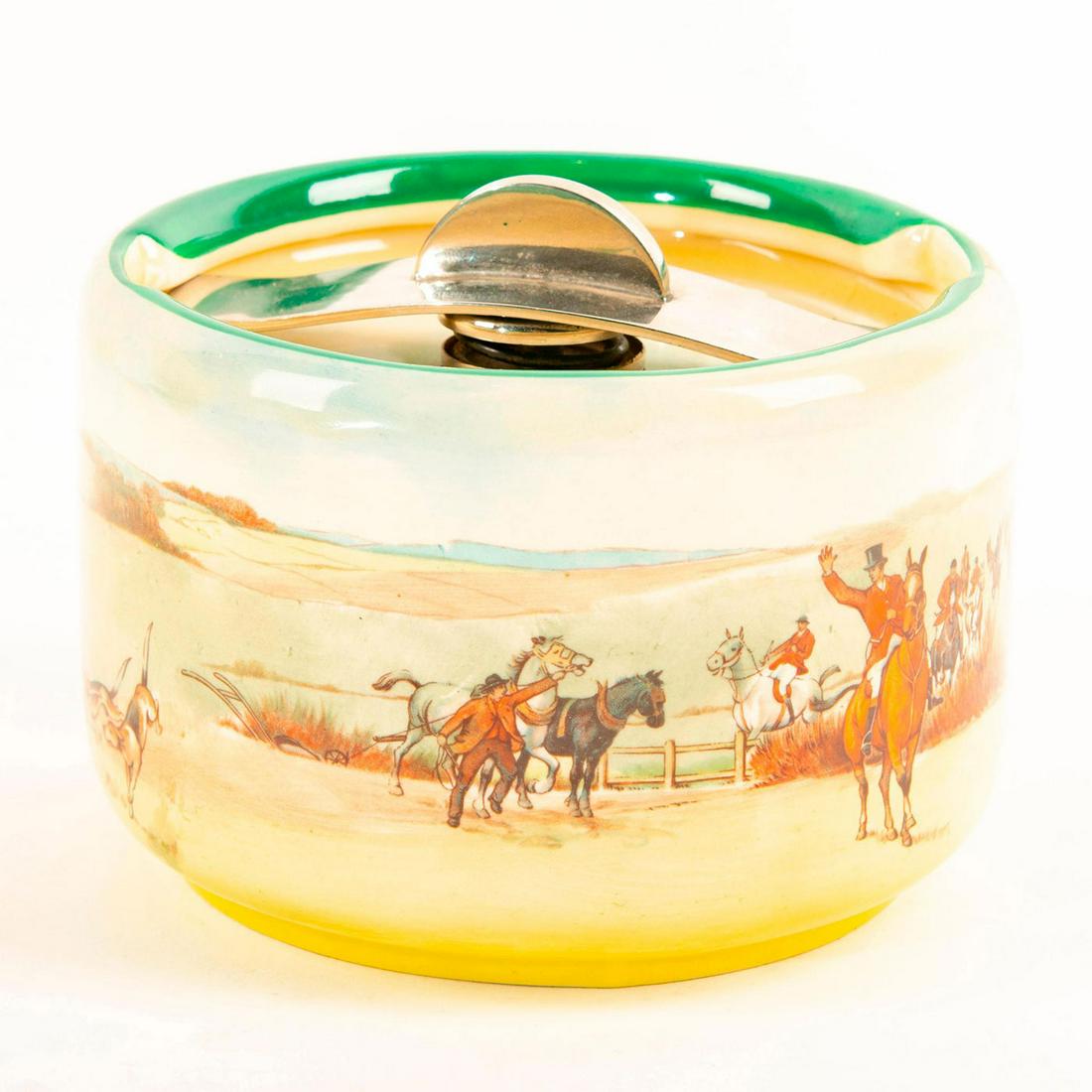 Royal Doulton Tobacco Jar with Country Scene (1 of 5)