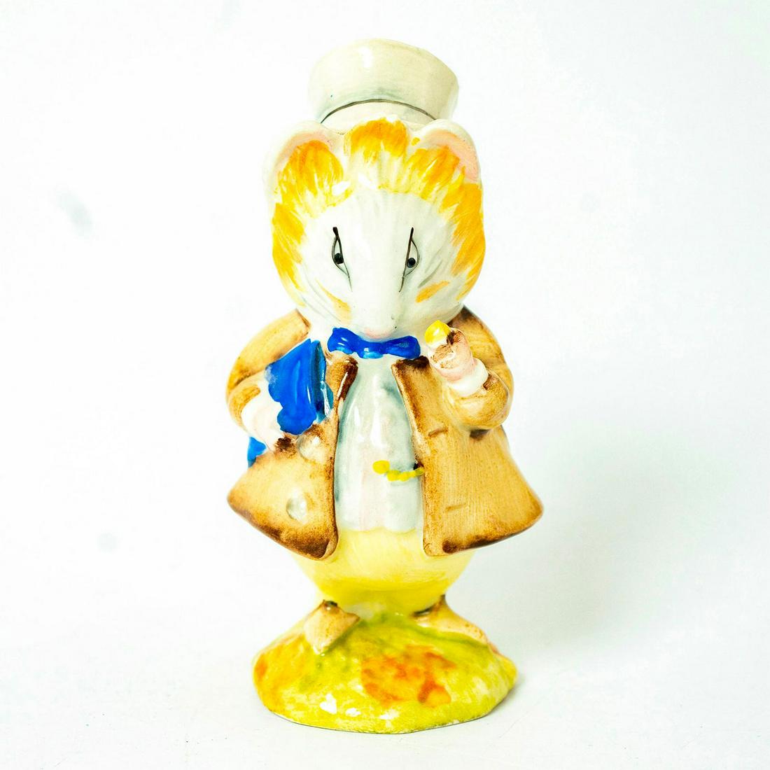 Amiable Guinea Pig - Beswick - Beatrix Potter Figurine: Beswick Backstamp. Tan jacket, white waistcoat and yellow trousers. Artist: Albert Hallam Issued: 1967 - 1983 Dimensions: 3.5''H Country of Origin: England Manufacturer: Beswick