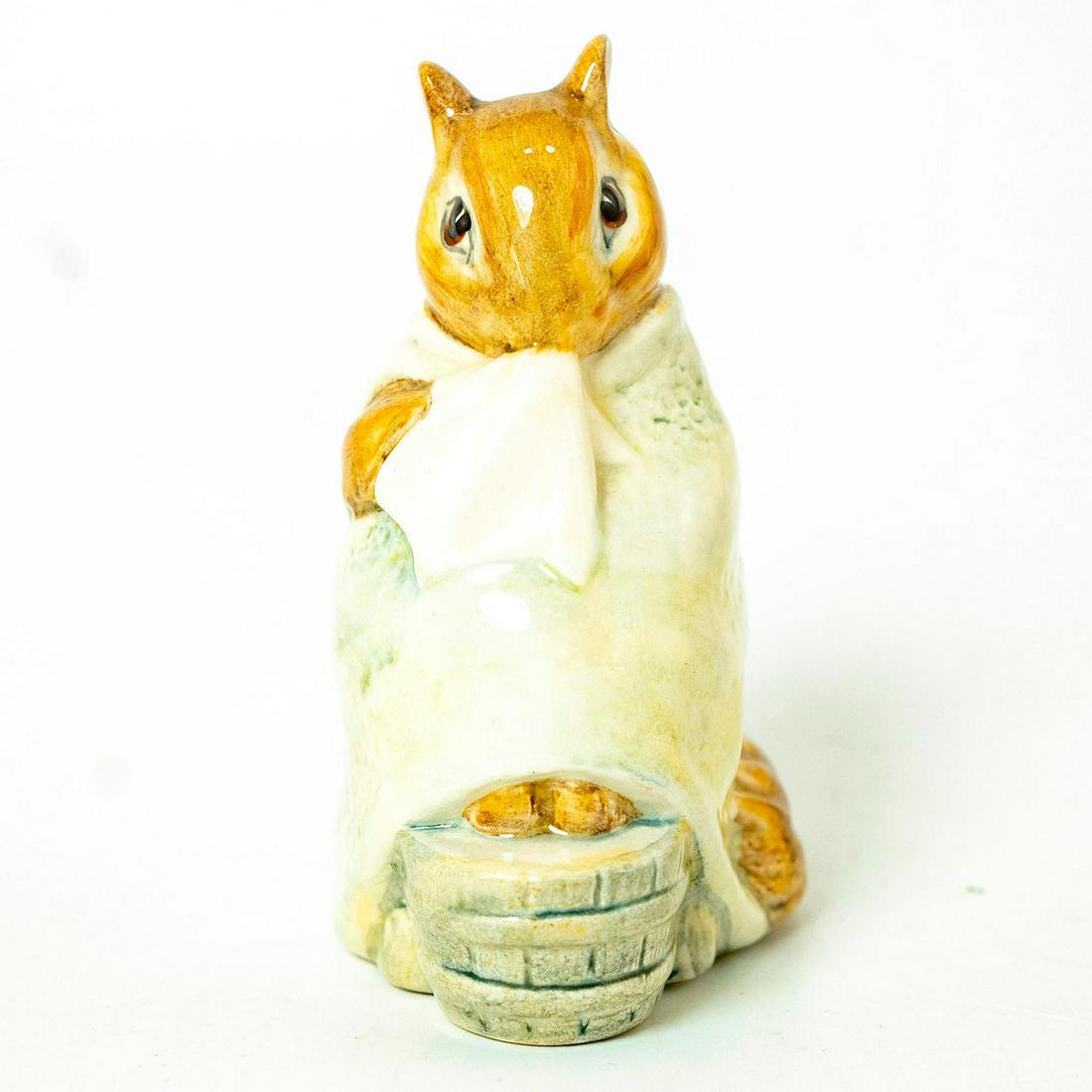 Chippy Hackee - Beswick - Beatrix Potter Figurine: Beswick Backstamp. Pale green blanket, white handkerchief, green foot bath. Artist: David Lyttleton Issued: 1979 - 1993 Dimensions: 3.75''H Country of Origin: England Manufacturer: Beswick