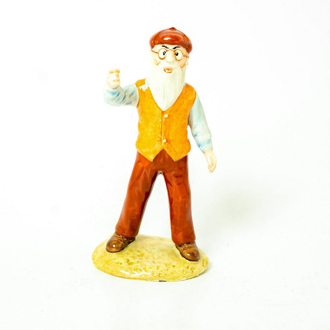 Mr. McGregor - Royal Albert - Beatrix Potter Figurine: Royal Albert Backstamp. Brown hat and trousers, tan vest and pale blue shirt. Artist: Martyn Alcock Issued: 1995 - 2002 Dimensions: 5.25''H Country of Origin: England Manufacturer: Beswick
