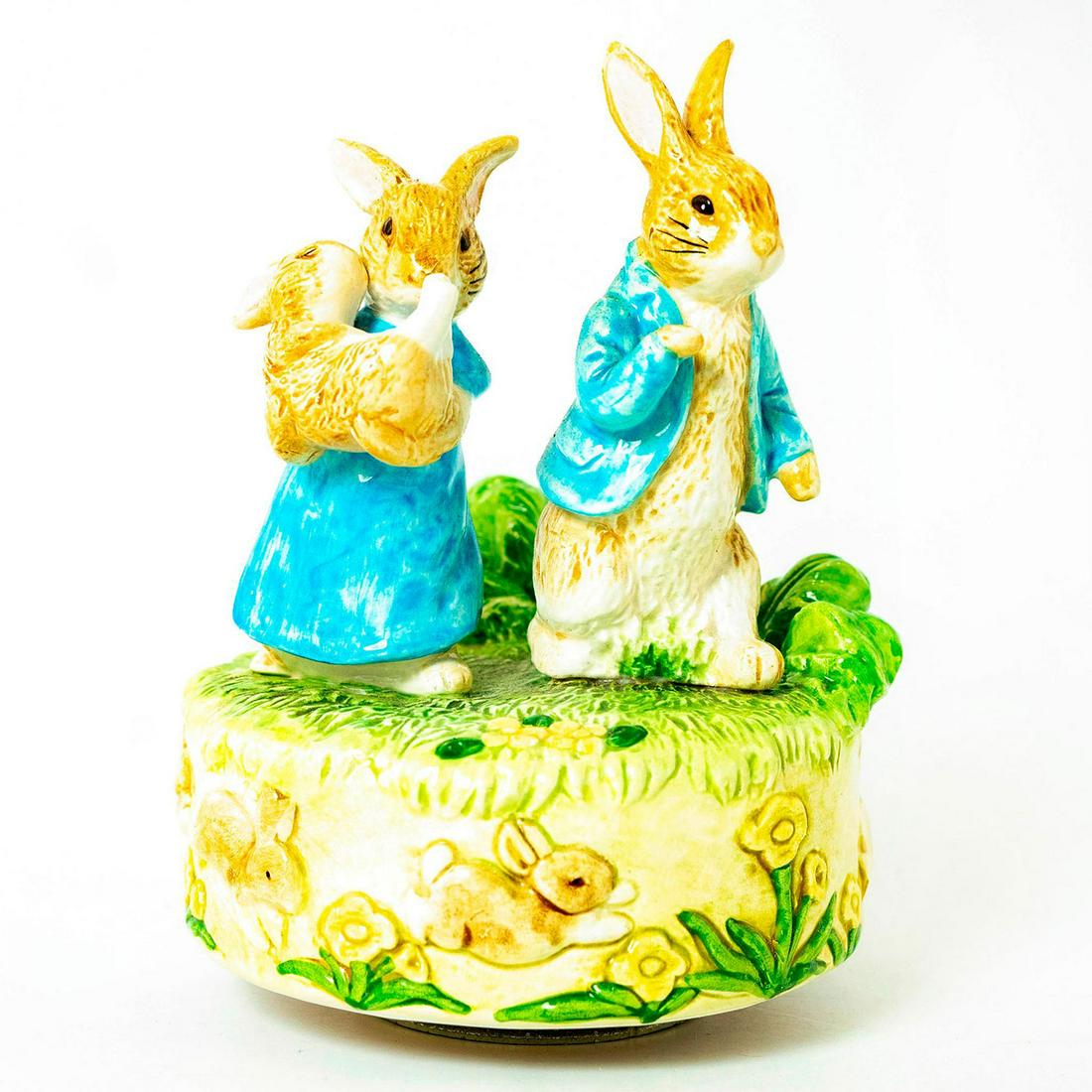 Schmid Music Box, Beatrix Potter, Peter Rabbit Family (1 of 3)