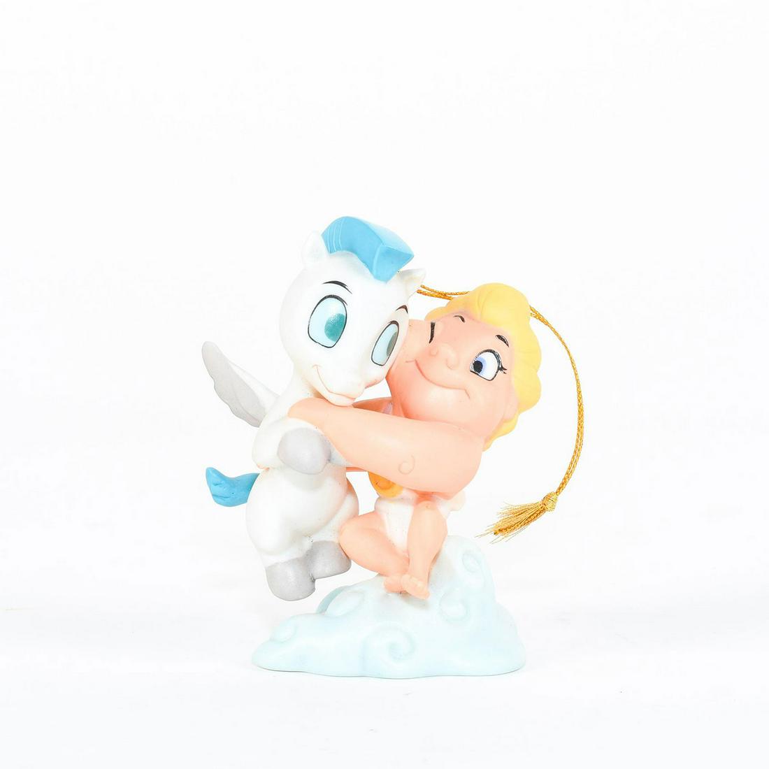 Disney Classics Ornament, Baby Hercules & Baby Pegasus: Sweet baby Hercules hugs his companion Baby Pegasus. From the Disney film 'Hercules'. Pegasus was created by Zeus using clouds as a gift for his newborn son, Hercules. A Gift from the Gods. #disney #h