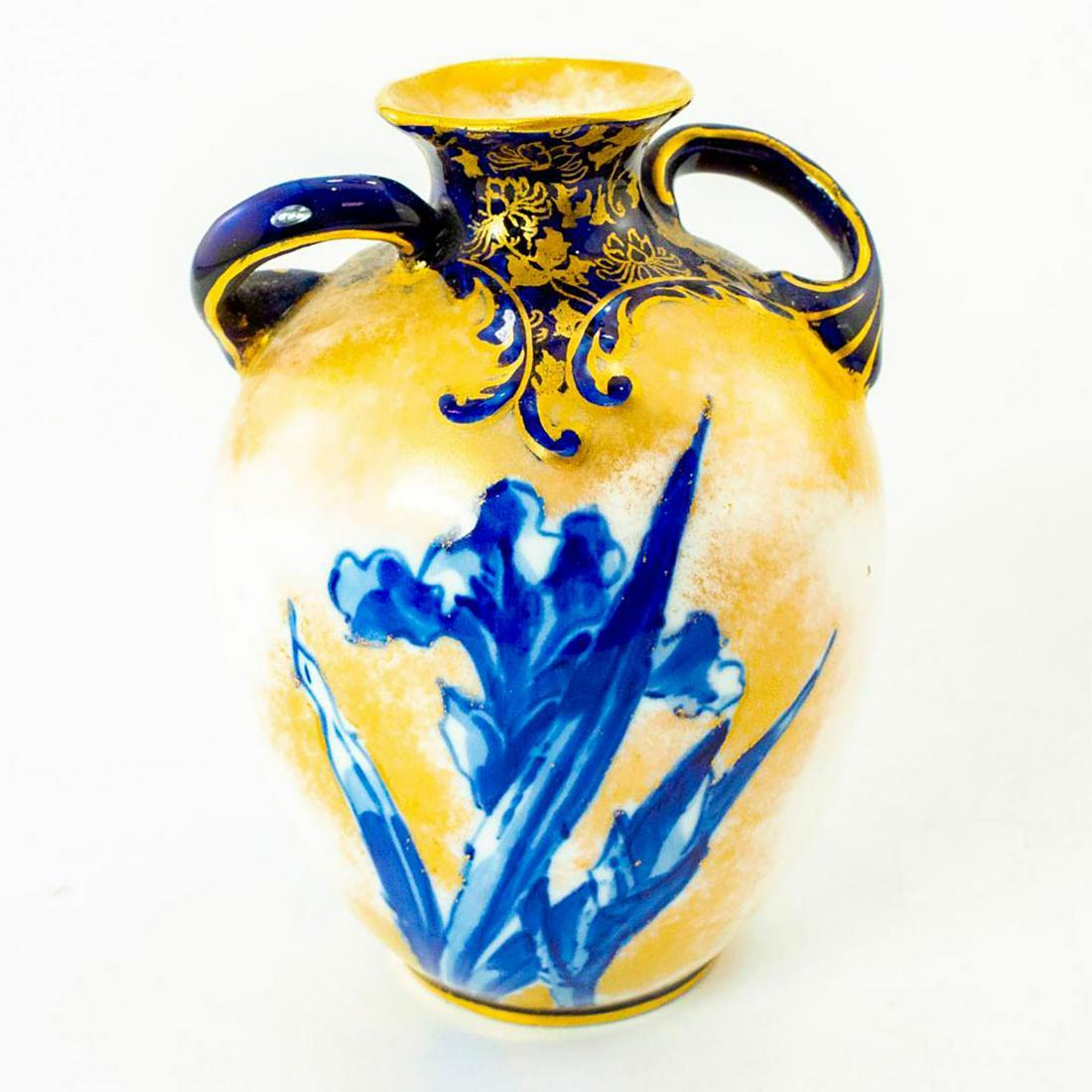 Royal Doulton Ceramic Blue Iris Bud Vase (1 of 3)