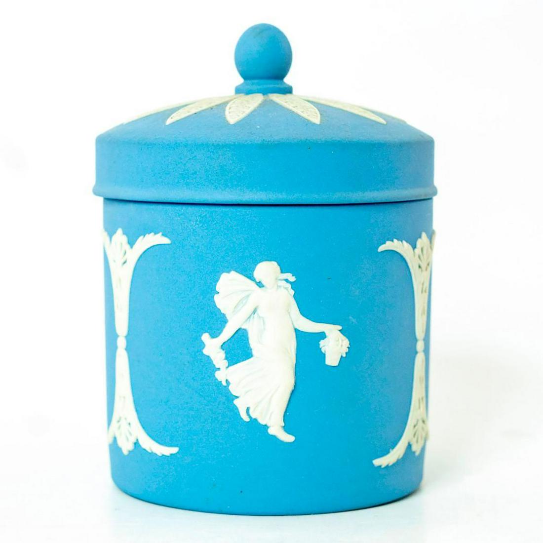 Vintage Wedgwood Light Blue Jasperware Lidded Box (1 of 6)