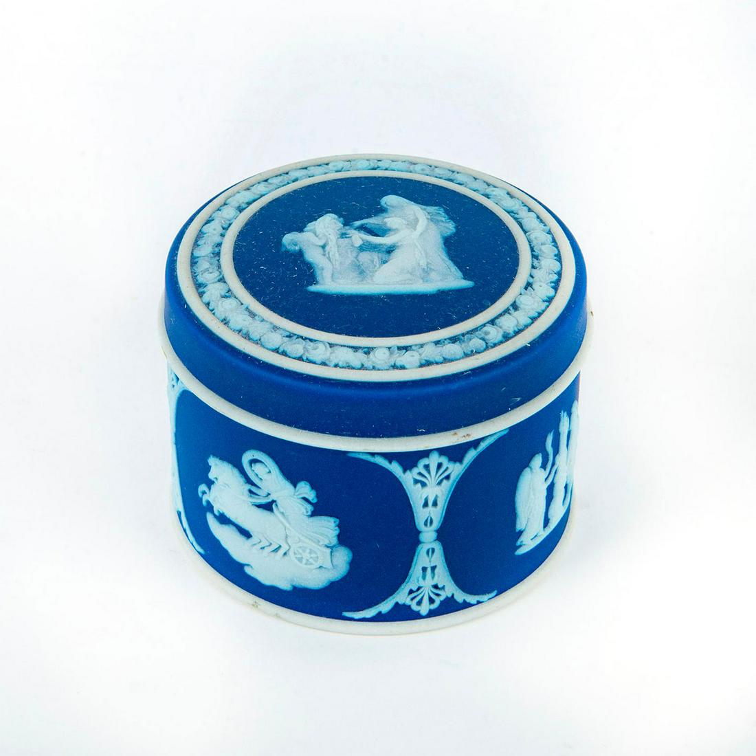 Wedgwood Blue Jasperware Lidded Trinket Box (1 of 4)
