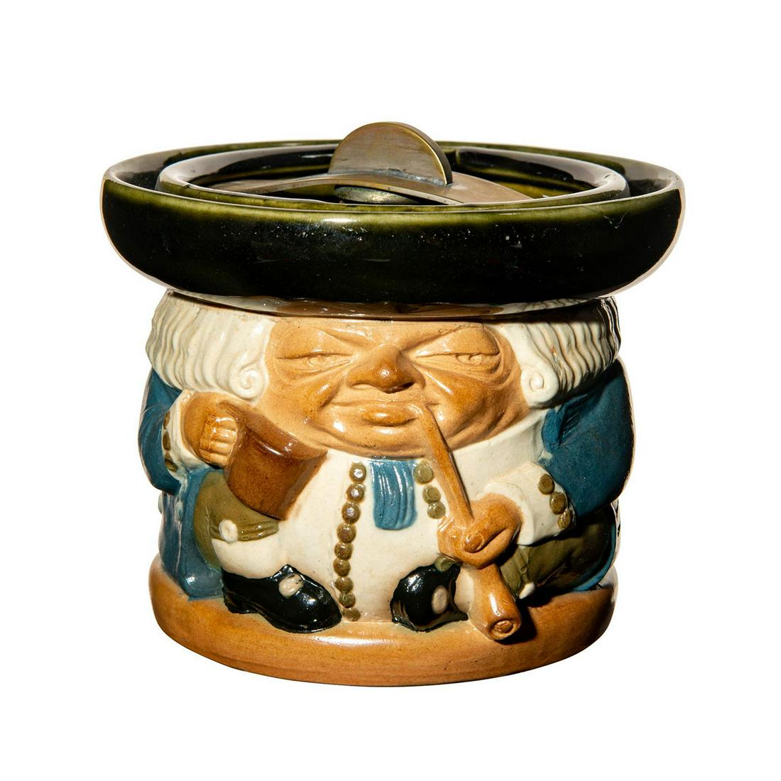 Royal Doulton Lidded Tobacco Jar Toby by Harry Simeon (1 of 4)