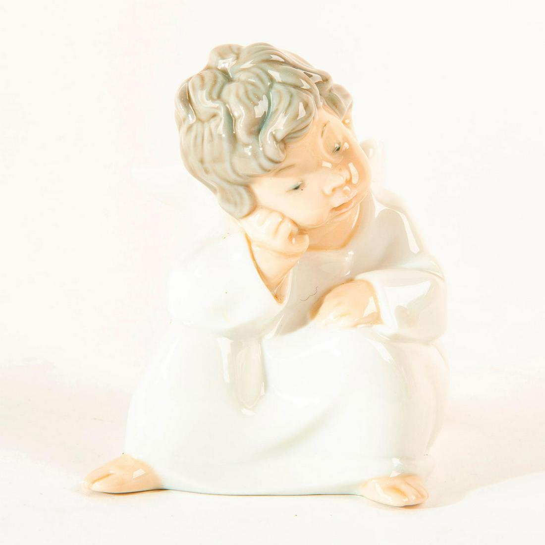 Angel Thinking 01004539a - Lladro Porcelain Figure (1 of 3)