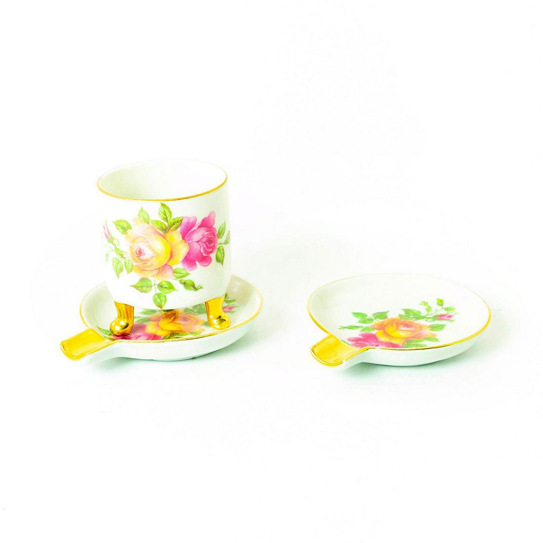 3pc Mitterteich Bavaria Mini Ashtrays and Match Holder (1 of 3)