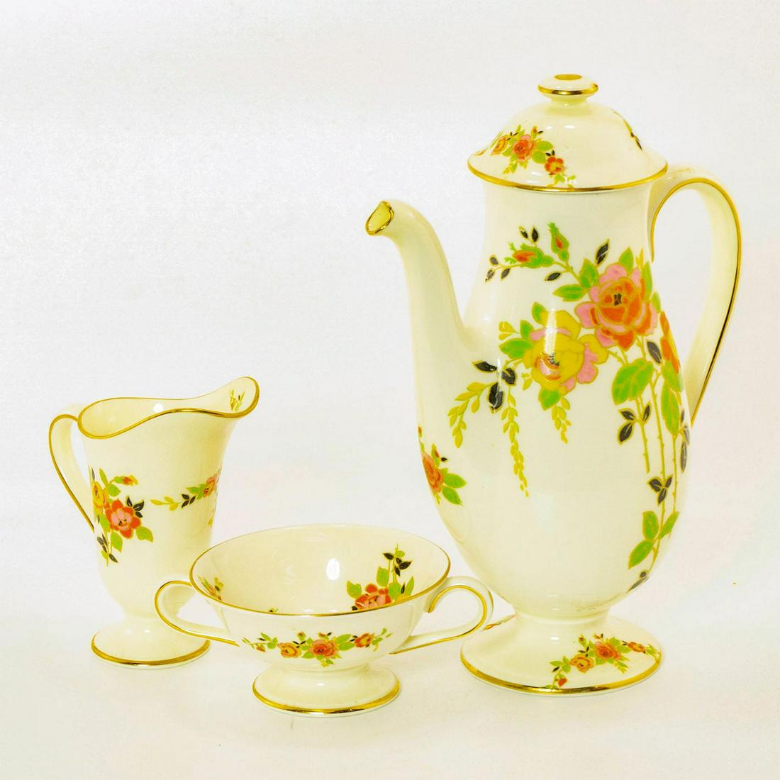 Royal Doulton Rosslyn Teapot, Cream Pitcher and Sugar (1 of 8)