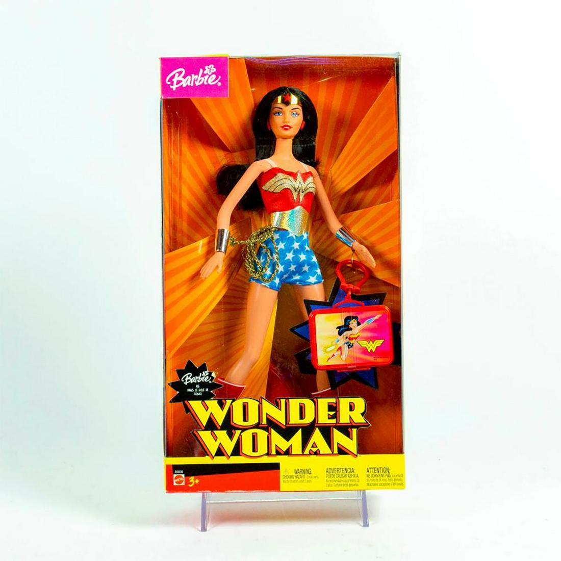 Barbie Doll as Wonder Woman: Fully costumed from the classic character from DC Comics. SKU #B5834 #B5836. #barbie #wonderwoman Issued: 21st c. Dimensions: 12"H Manufacturer: Mattel Country of Origin: Indonesia