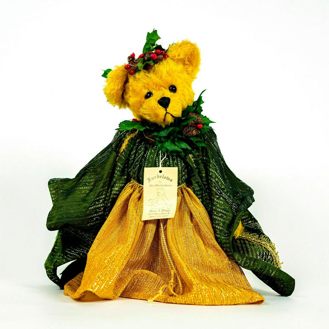 Dee Hockenberry Vintage Christmas Teddy Bear Holly (1 of 3)