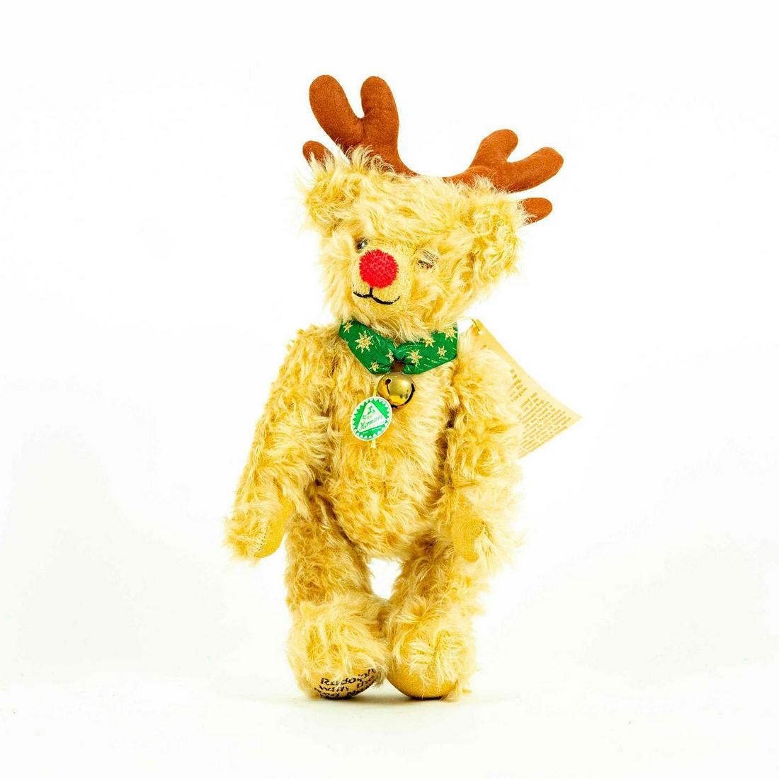 Hermann German Teddy Bear, Rudolph With The Red Nose (1 of 4)