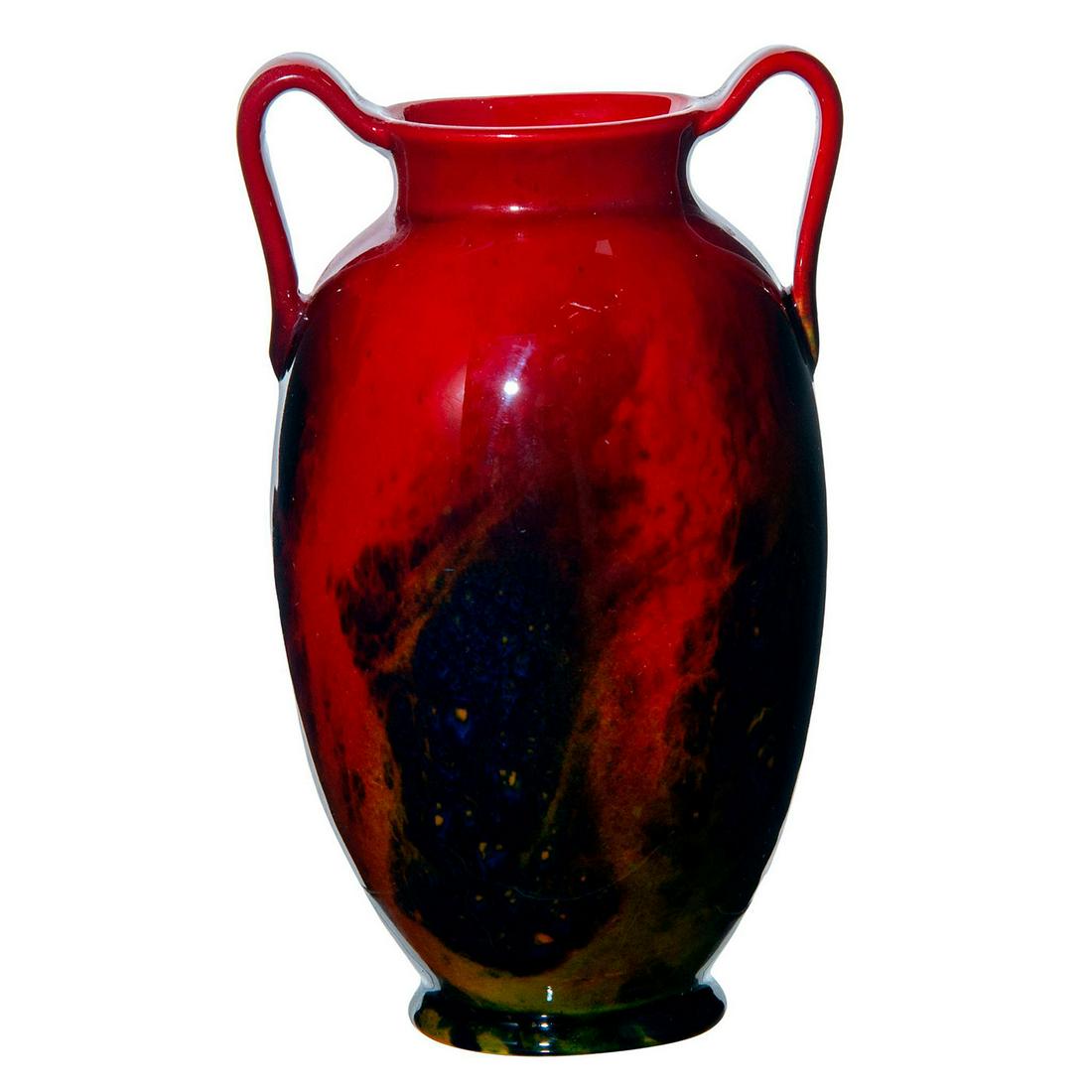 Royal Doulton Sung Flambe Double Handled Vase, Noke, (1 of 3)