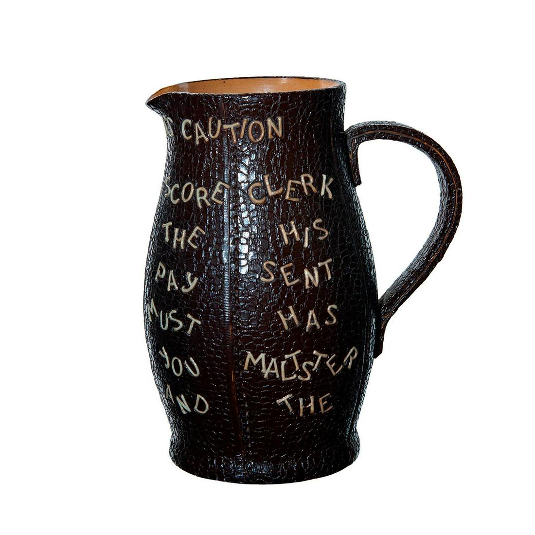 Royal Doulton Leather Ware Motto Jug, Landlords Caution (1 of 5)