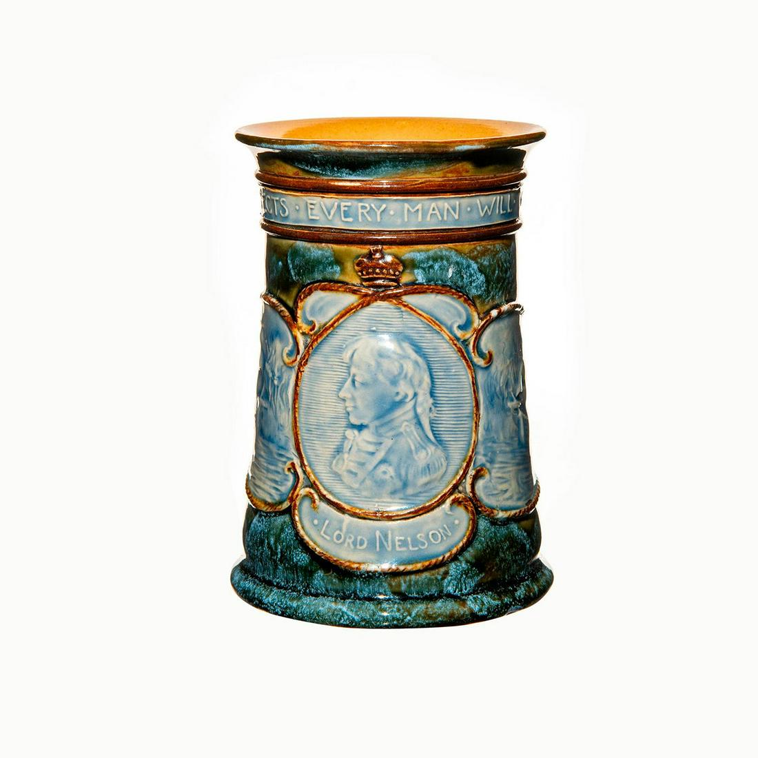 Doulton Lambeth Lord Nelson Commemorative Vase (1 of 5)