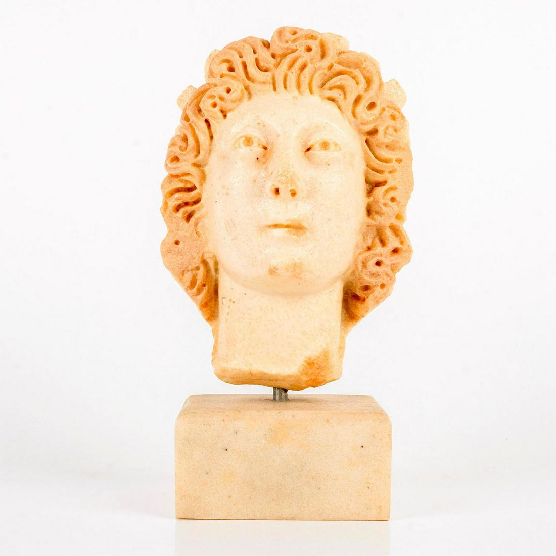 Stone Bust on Base, Reproduction Sculpture (1 of 5)