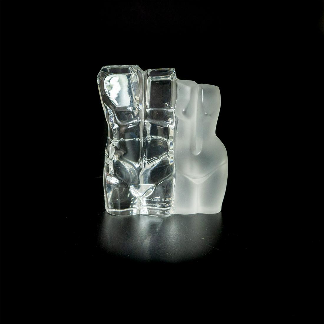 Daum Crystal Figurine, Man And Woman Torso (1 of 3)