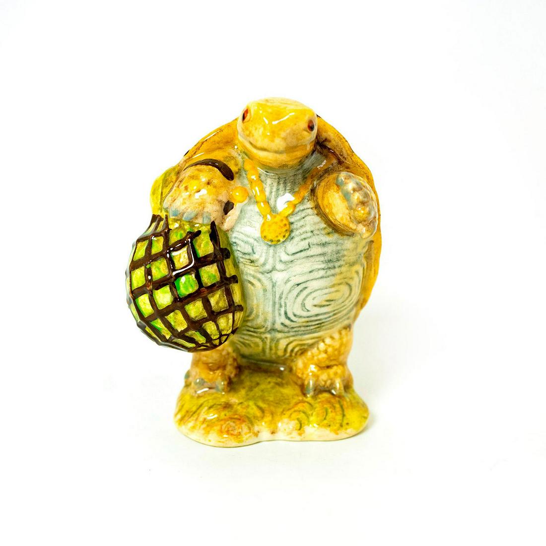 Mr. Alderman Ptolemy - Royal Albert - Beatrix Potter: Royal Albert Backstamp. Brown, grey, and green. Artist: Graham Tongue Issued: 1973 - 1997 Dimensions: 3.5''H Manufacturer: Beswick Country of Origin: England