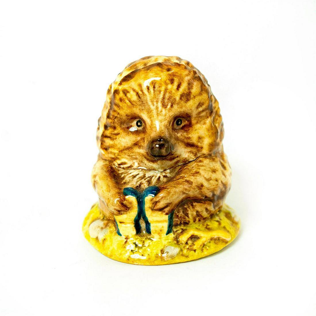 Old Mr. Pricklepin - Beswick - Beatrix Potter Figurine: Beswick Backstamp. Brown with blue shoes. Artist: David Lyttleton Issued: 1983 - 1989 Dimensions: 2.5''H Manufacturer: Beswick Country of Origin: England