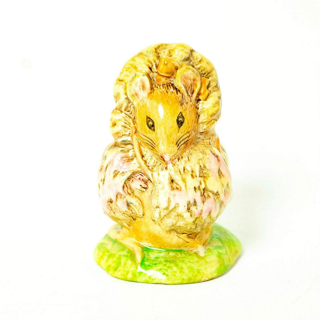 Thomasina Tittlemouse - Royal Albert - Beatrix Potter: Royal Albert Backstamp. Brown and pink highlights. Artist: David Lyttleton Issued: 1981 - 1989 Dimensions: 3.25''H Manufacturer: Royal Albert Country of Origin: England