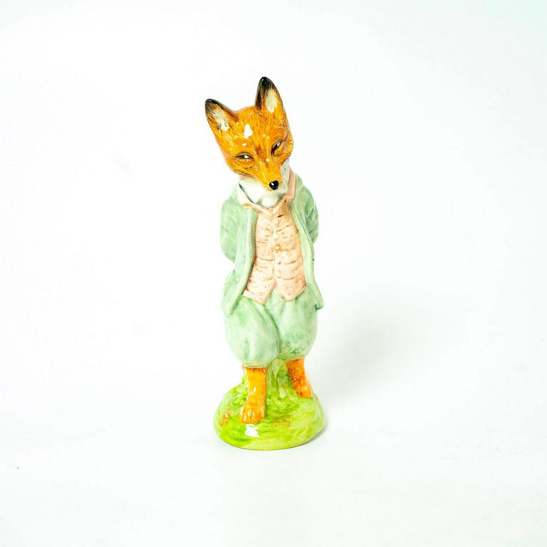 Foxy Whiskered Gent Large Royal Albert - Beatrix Potter: Royal Albert backstamp. Gentleman with Green Buttons. Large Size. Artist: Arthur Gredington Issued: 1998 Dimensions: 7.5"H Manufacturer: Royal Albert Country of Origin: England
