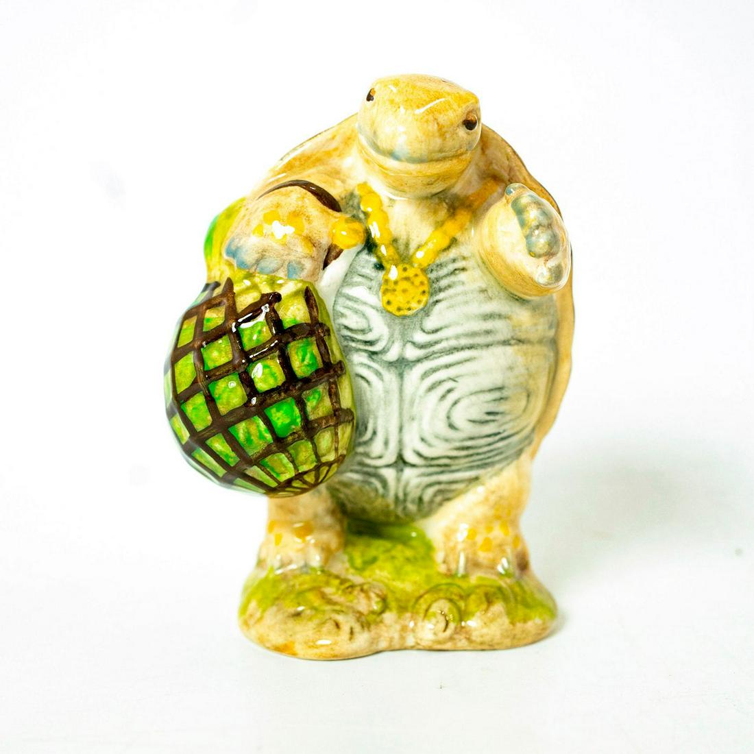 Mr. Alderman Ptolemy - Beswick - Beatrix Potter: Beswick Backstamp. Brown, grey, and green. Artist: Graham Tongue Issued: 1973 - 1997 Dimensions: 3.5''H Manufacturer: Beswick Country of Origin: England