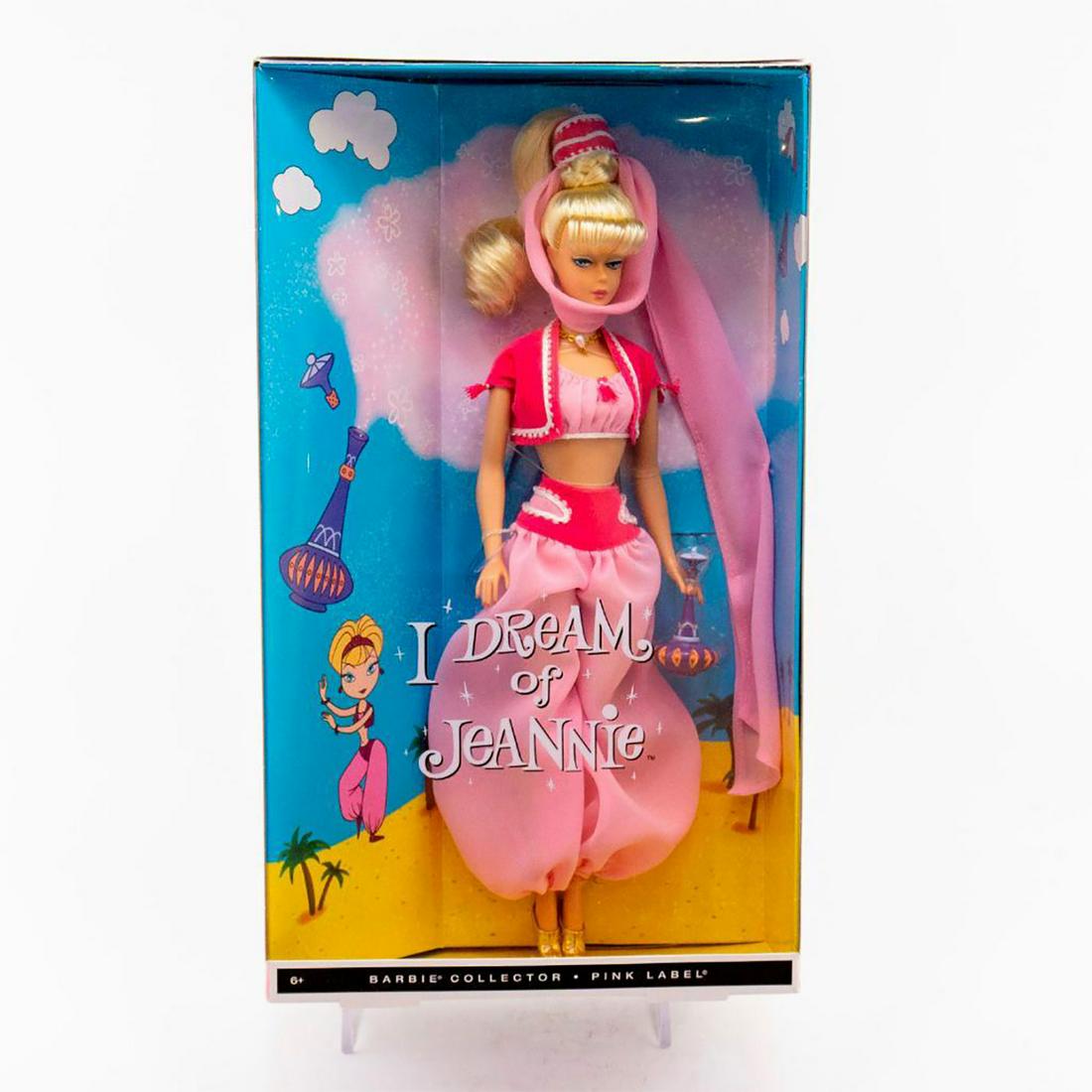 Mattel Barbie collector Pink Label, I Dream of Jeannie: Collectors keepsake, inspired by the magical TV show starring Barbara Eden. SKU #V0440. Includes original box. Issued: c. 2010 Dimensions: 13"H Manufacturer: Mattel Country of Origin: China