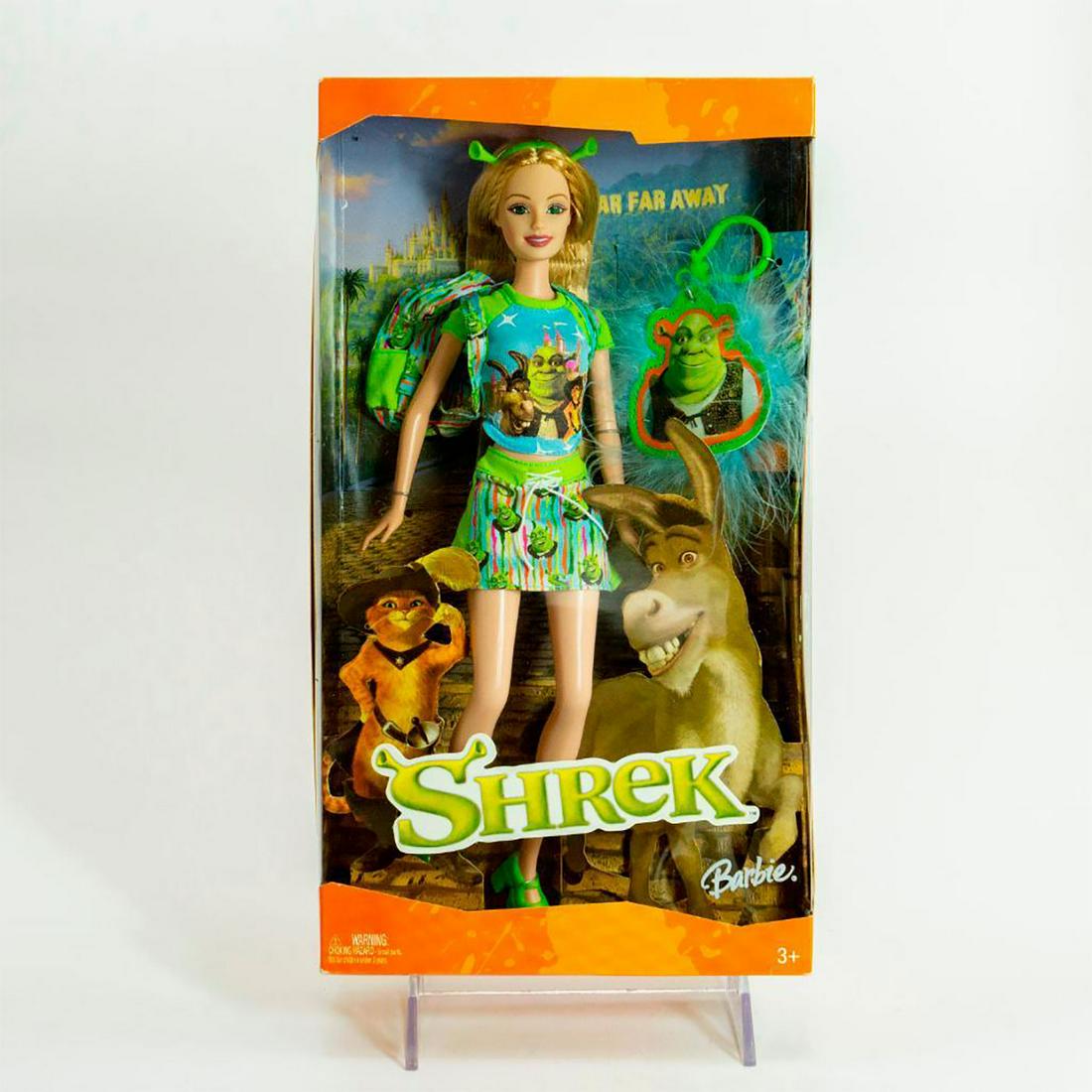 Mattel Barbie Doll, Shrek Barbie: Collectors keepsake in original box. SKU #H1703 Issued: c. 2004 Dimensions: 12.75"H Manufacturer: Mattel Country of Origin: Indonesia