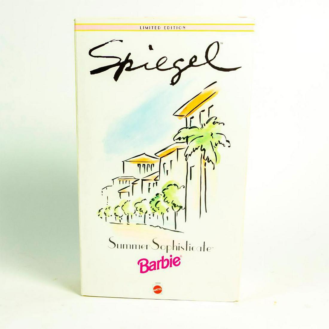 Summer Sophisticate Barbie Doll: Barbie dressed in a fitting, light colored dress. Hat, sunglasses and purse included. With original box. #barbie #fancybarbie SKU #15591 Issued: 1995 Dimensions: 10"H Manufacturer: Mattel Country of O