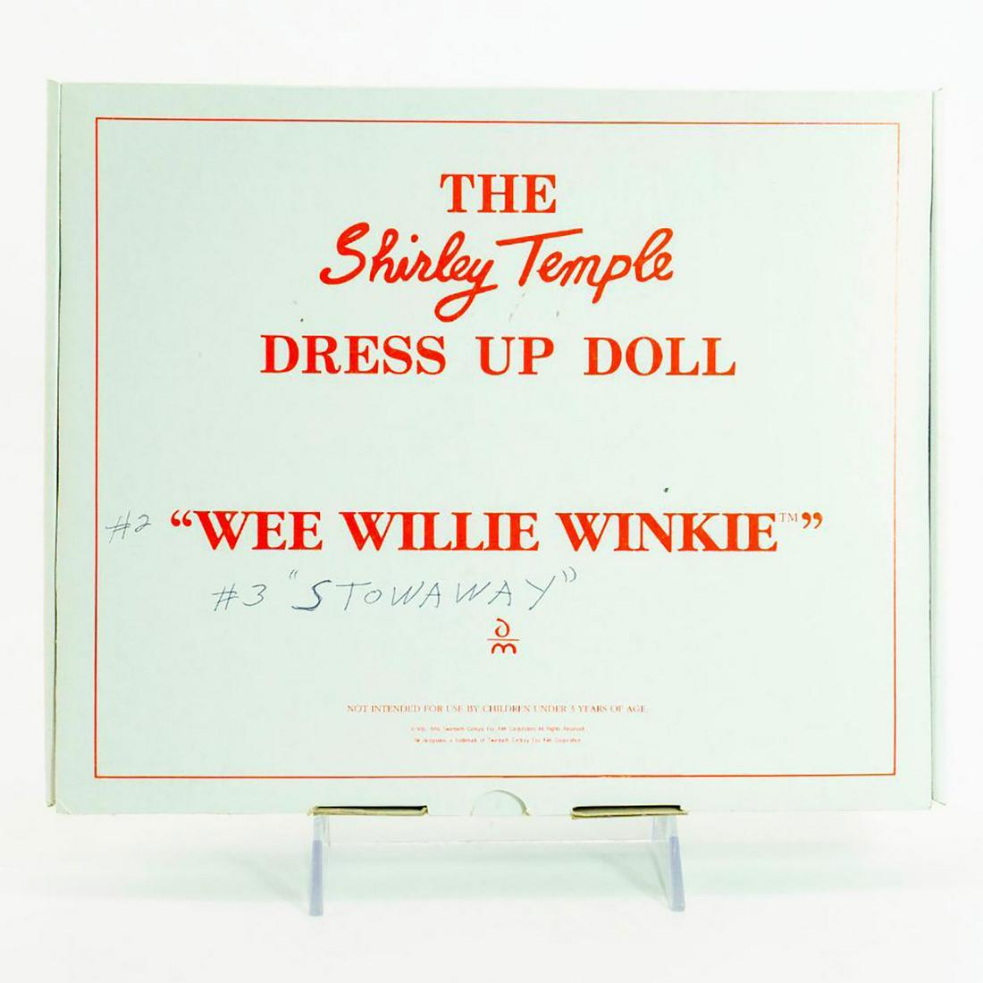 Danbury Mint Shirley Temple Dress Up Doll Wee Willie: Original Boxing. Some of Shirley Temple's most memorable outfits from Wee Willie Wanker and Stowaway. Add two incredible outfits to your collection straight from Shirley Temple's unforgettable films,