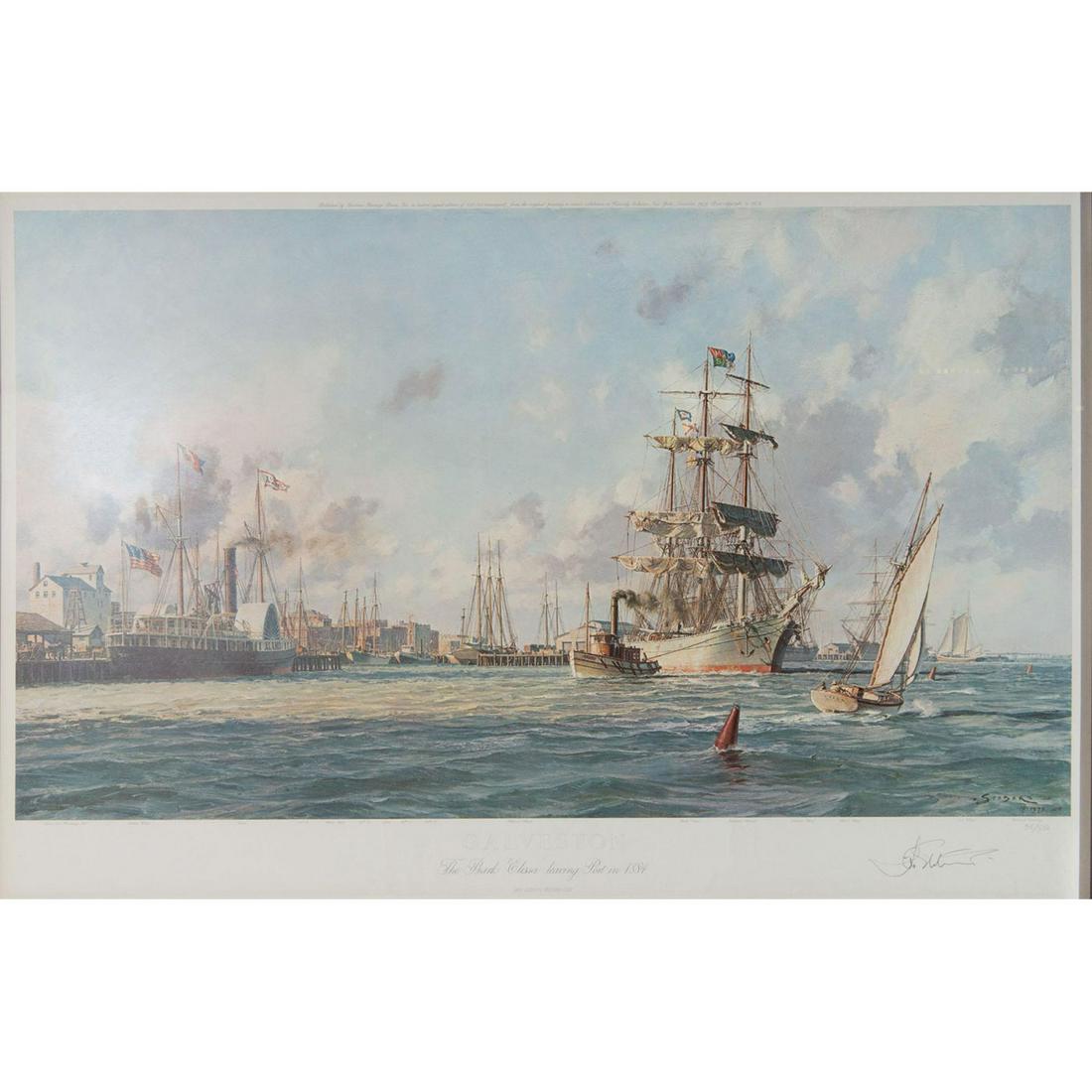 John Stobart Print, Galveston, 1884, Signed (1 of 6)