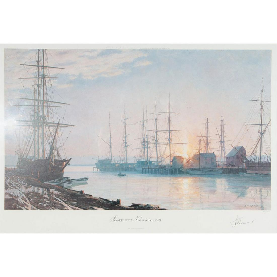 John Stobart Print, Sunrise Over Nantucket 1835 (1 of 7)