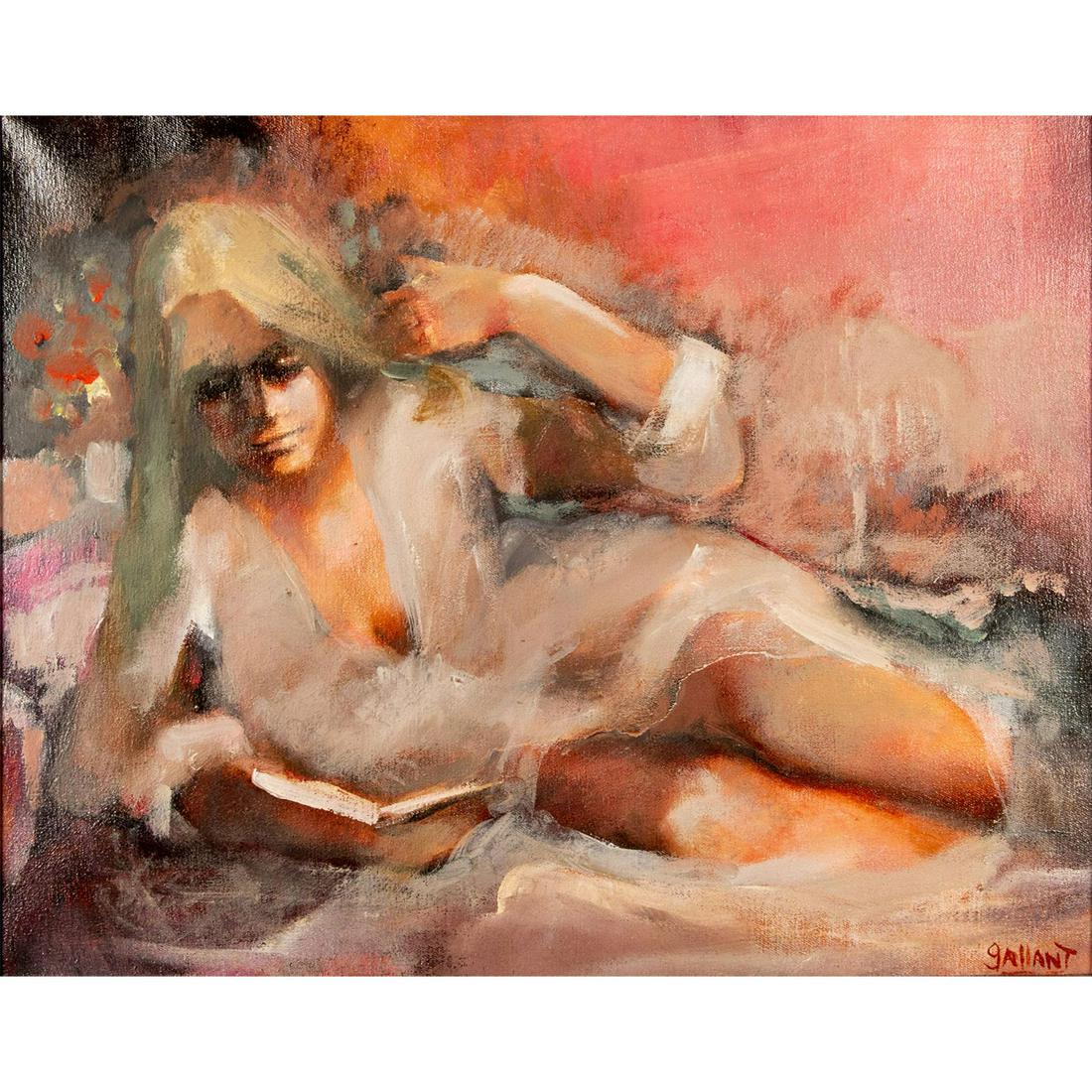 Framed Gigi Gallant ( d. 2009), Oil Painting, Woman (1 of 4)