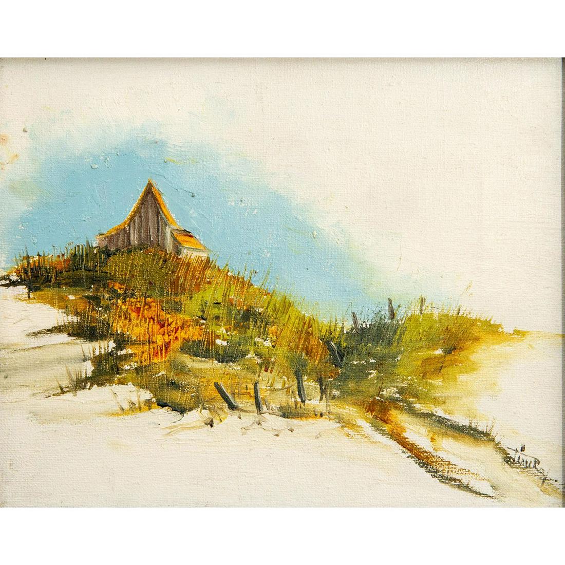 Framed, Oil Canvas Painting, Prairie Farm House (1 of 3)