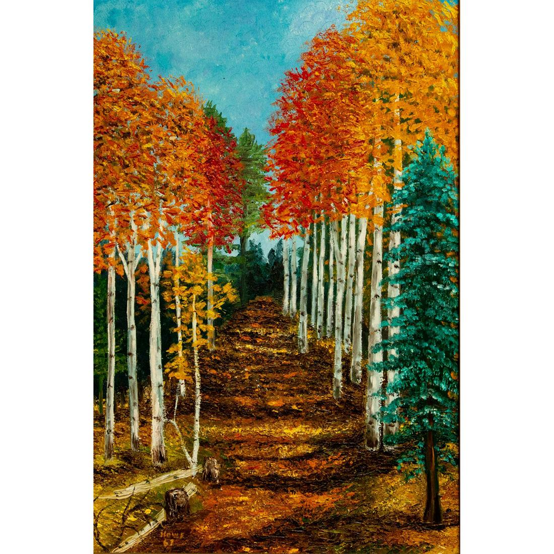 Framed, Acrylic Painting, Autumn Forest Landscape Art (1 of 4)