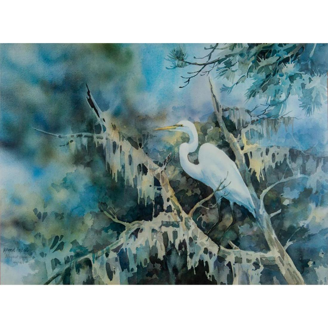 Framed Margaret Hoybach Lithograph, The Heron (1 of 5)