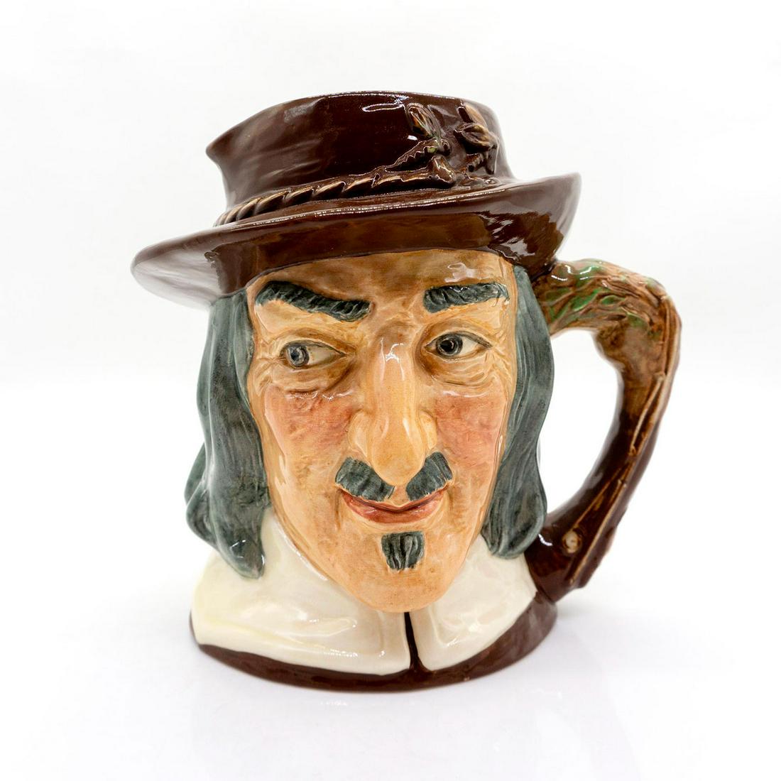Izaak Walton (City of Stoke backstamp) D6404 - Large -: Brown hat and coat, white collar. Designed by Geoff Blower, issued 1953 - 1982. Size: 7"H (Large)The English writer Izaak Walton (1593 - 1683) is best known for his book "The Complete Angler" or "Cont