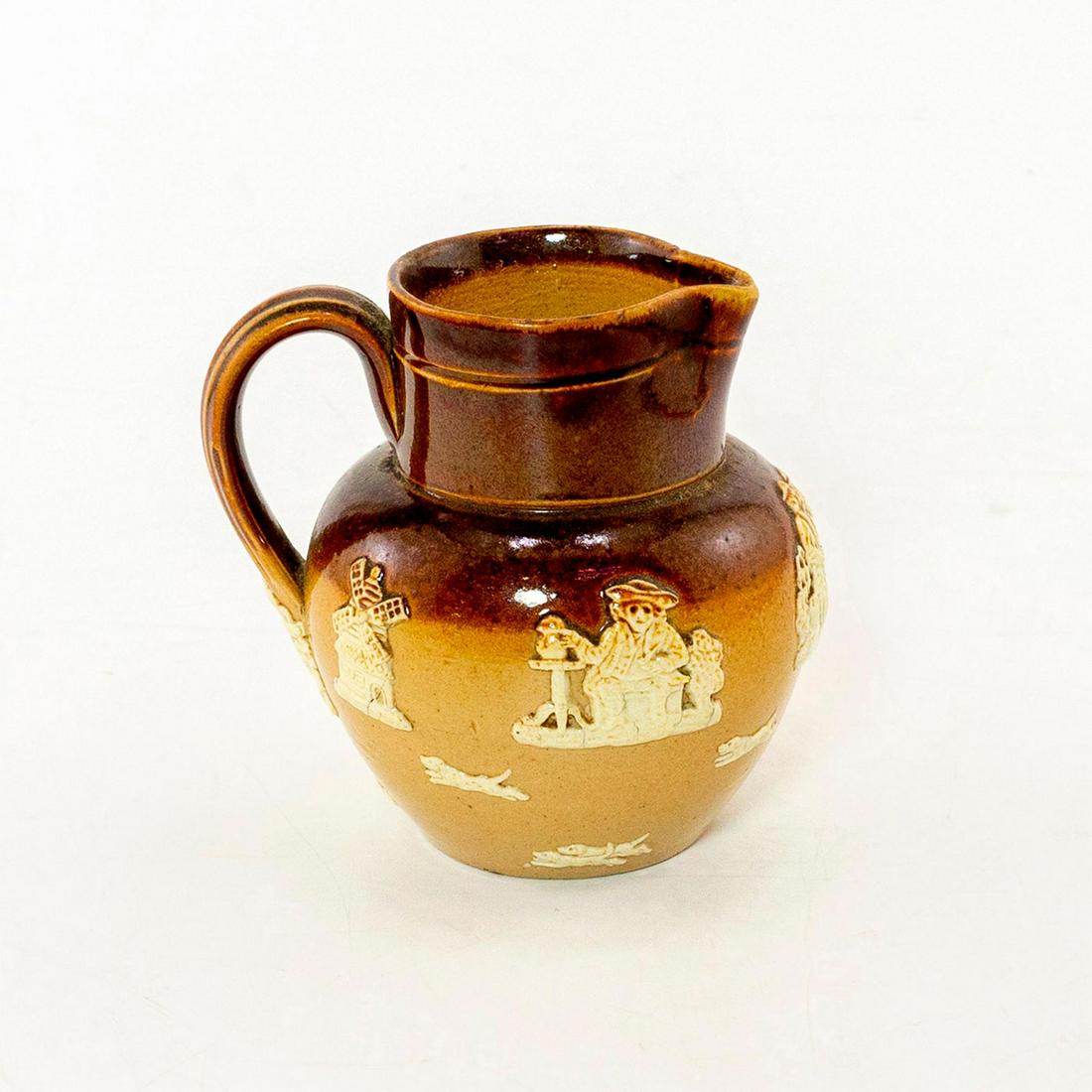 Doulton Lambeth Miniature Stoneware Hunting Pitcher (1 of 3)