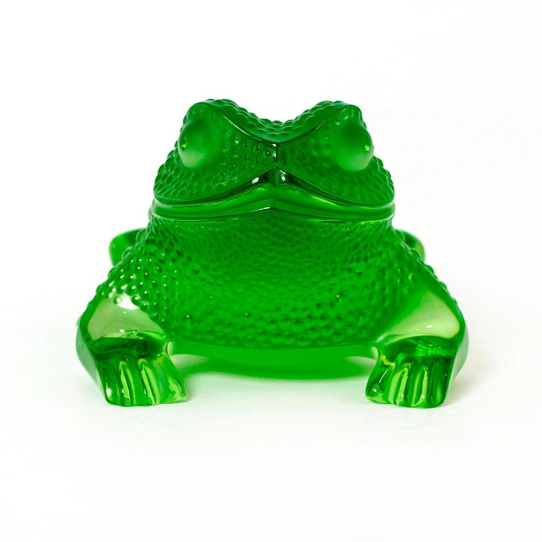 Lalique French Crystal Figurine, Gregoire Green Toad (1 of 5)