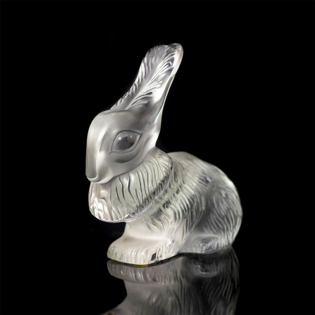 Lalique French Crystal Figurine, Rabbit, Cesar 11750 (1 of 4)