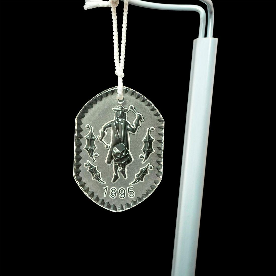 Waterford Crystal Christmas Ornament, Drummers Drumming: Clear crystal 1995 Christmas ornament. Final Edition; 12th ornament in the Twelve Days of Christmas series. Waterford back stamp on the side. Great condition. No visible chip or crack. Comes in origin