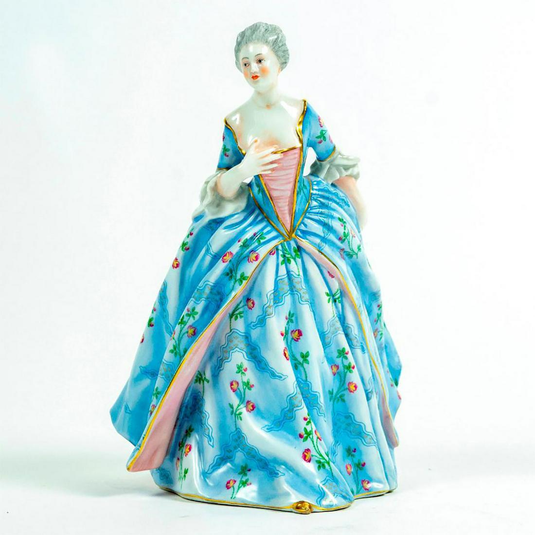 Capodimonte Porcelain Figurine, Dancing Ladies, Blue (1 of 4)