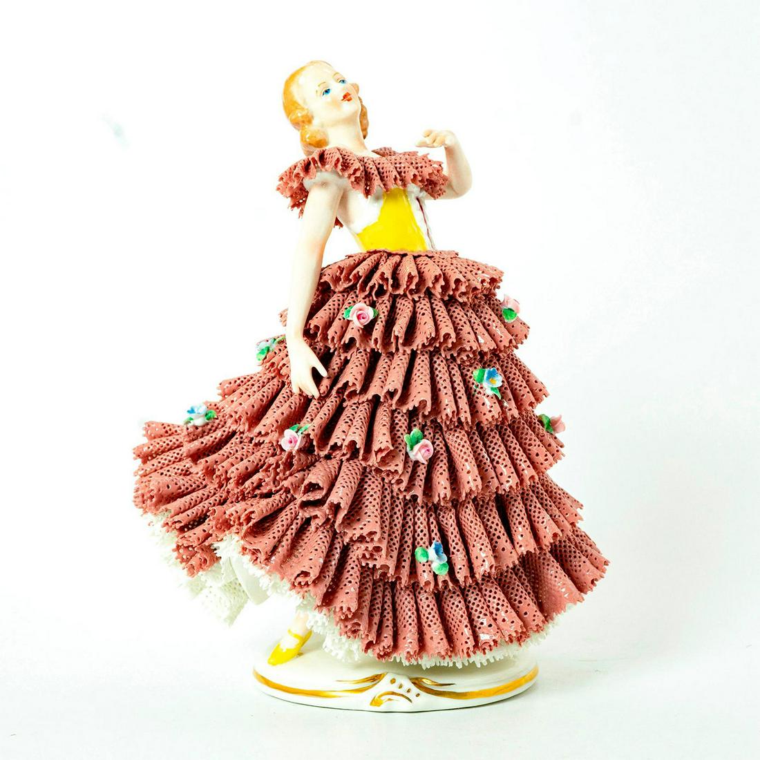 Sitzendorf Porcelain Figurine, Lady Dancer (1 of 4)